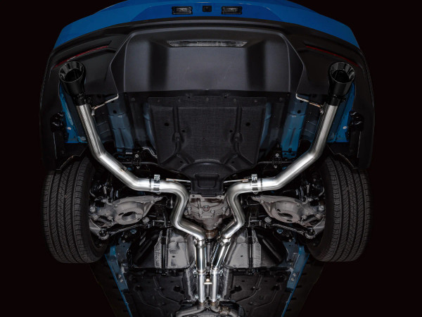 AWE 2024-2025 Ford Mustang GT Fastback S650 RWD Track Edition Catback Exhaust w/ Dual Diamond Black Tips - 3020-33650