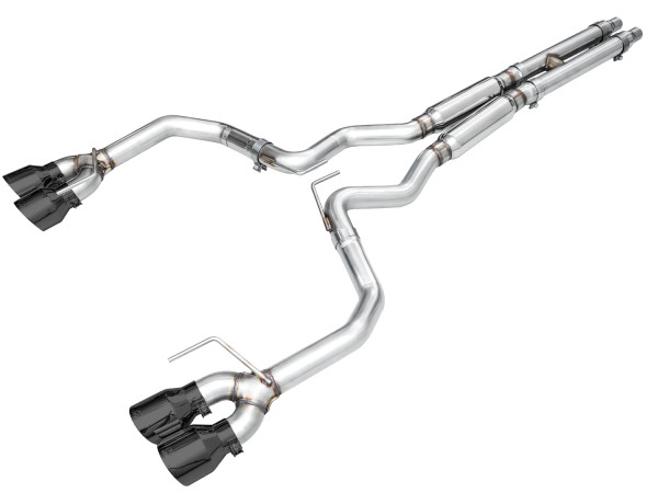 AWE Tuning 2024-2026 Ford Mustang GT Fastback S650 RWD Track Edition Catback Exhaust w/ Quad Diamond Black Tips | 3020-43650
