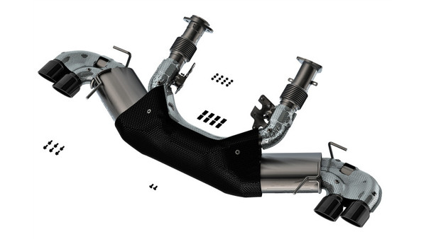 Borla 2020-2024 Chevy Corvette 6.2L V8 AT w/o NPP 3in ATAK Catback Exhaust - Black Chrome Tips