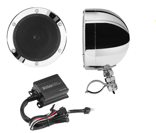 BOSS Audio Systems Motorcycle Speaker Amplifier / Bluetooth / 4in Speakers