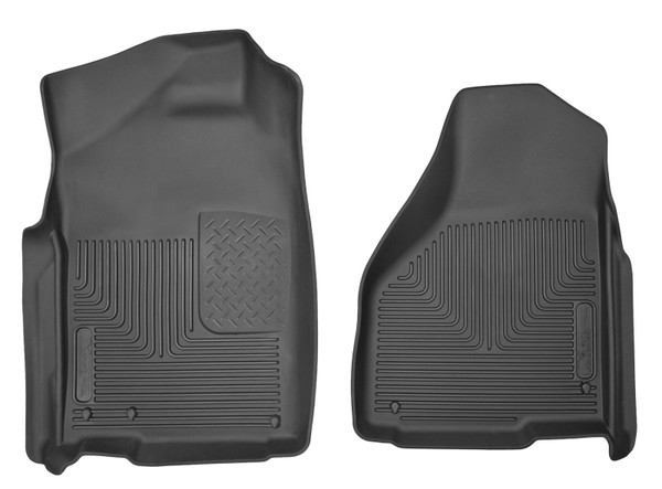 Husky Liners X-act Contour Front Floor Liners, Black for 2009-2014 Dodge Ram/Ram Quad Cab - Part #53521