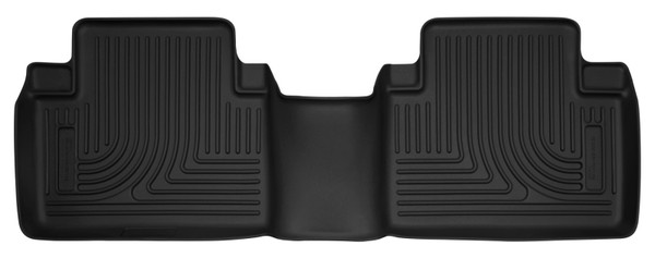 Husky Liners X-act Contour Floor Liners (2nd Row Seating), Black for 2014-2018 Nissan Rogue w/o Third Row Seats - Part #52481