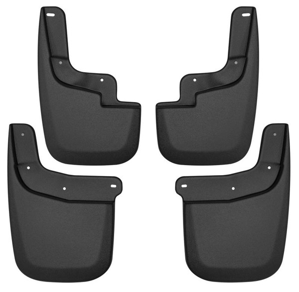 Husky Liners Custom-Molded Mud Guards, Black for 2015-2022 Chevy Colorado No Flares or Cladding Front and Rear - Part #58236