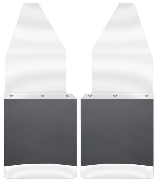 Husky Liners Mud Flaps s, Black for 1988-2016 F-150/88-99 F-250/88-97 F-350 12in W SS Top Kick Back Front - Part #17099