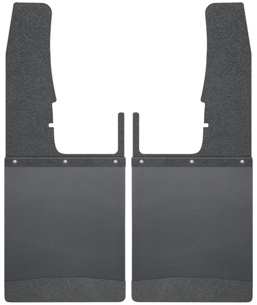 Husky Liners 09-16 Dodge Ram 1500/2500/3500 12in W Black Top & Weight Kick Back Front Mud Flaps