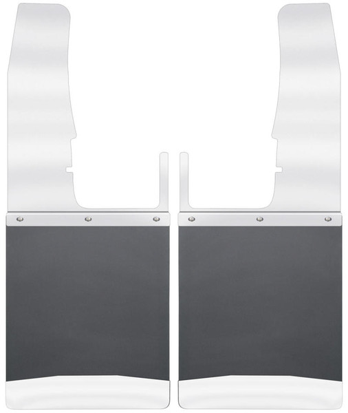 Husky Liners Mud Flaps s, Black for 2009-2016 Dodge Ram 1500/2500/3500 12in W SS Top Kick Back Front - Part #17098