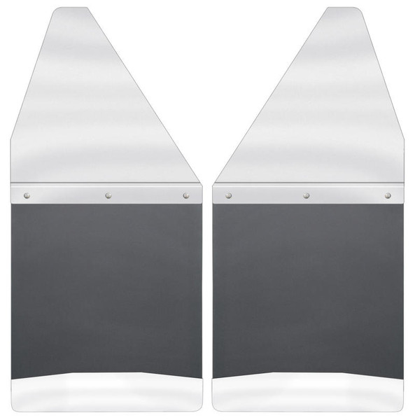 Husky Liners GM 88-00 K1500/K2500 / 99-16 Silverado/Sierra 12in W SS Top Kick Back Front Mud Flaps