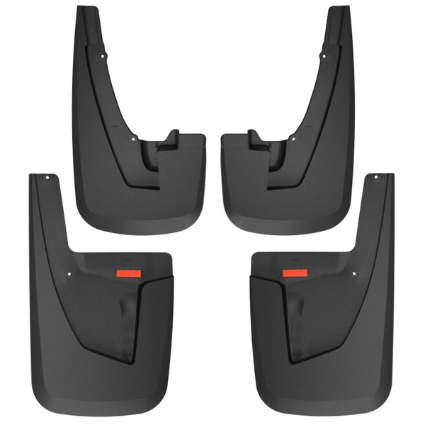 Husky Liners Custom-Molded Mud Guards Set, Black for 2019-2020 RAM 2500/3500 w/o OEM Fender Flares Custom Front & Rear - Part #58046