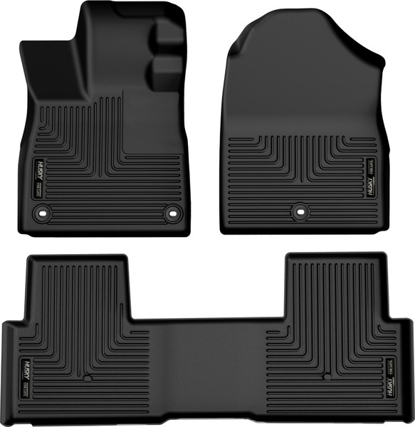 Husky Liners WeatherBeater Front & 2nd Row Seating Floor Liners, Black for 2023-2026 Honda Pilot - Part #95821