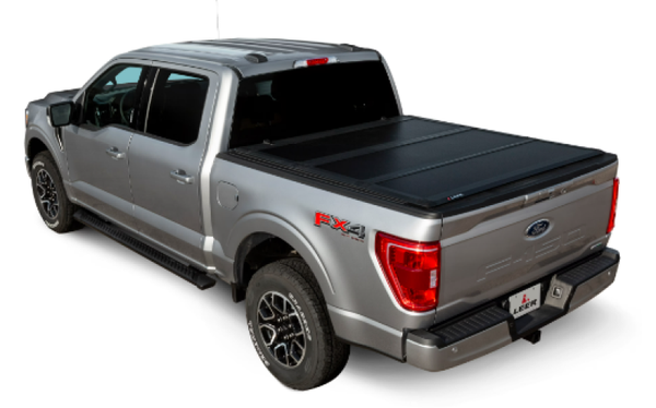 LEER Group Hard Folding Tonneau Cover, Composite - 2014-2021 Toyota Tundra HF350M 5Ft 6In - Folding Full Size Short Bed - 631289