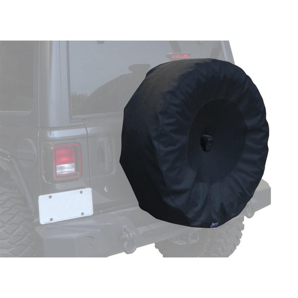 Rampage 2018-2025 Jeep Wrangler(JL) Sport 2-Door Tire Cover w/Cam Slot 33in -35in - Black