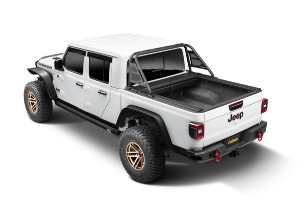 Rugged Ridge 2020-2023 Jeep Gladiator w/o Trail Rail Sys Armis Tonneau Cover w/Max Track - Tex. Blk