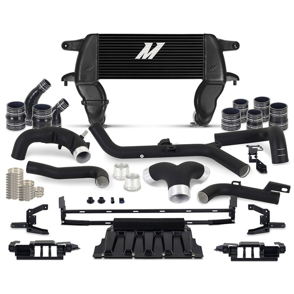 Mishimoto 2021-2024 Ford Bronco 2.7L High Mount Intercooler Kit with Black Pipes and Black Core