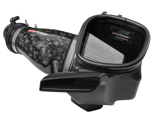 aFe Track Series Carbon Fiber Cold Air Intake System w/ Pro DRY S Filter - 2021-2024 Dodge Durango SRT Hellcat | 2018-2021 Jeep Trackhawk - 57-10028D