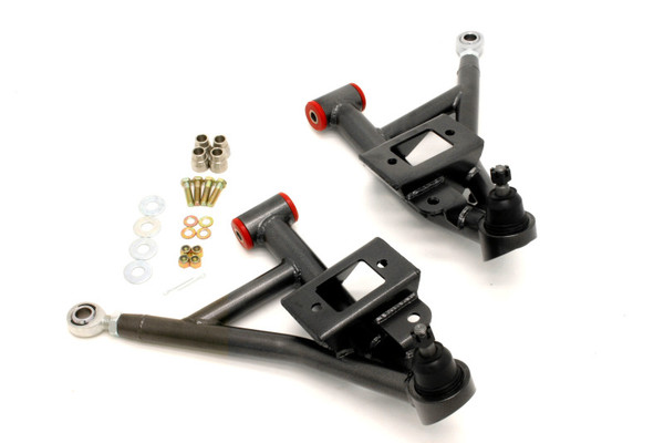 Shop in-stock special deals on BMR 1993-2002 GM F-Body (Camaro, Firebird, WS6) Adj. Lower A-Arms Poly/Rod End Combo - Black Hammertone - AA002H from JustBoltOns.com. Military & First Responder Discounts Available.
