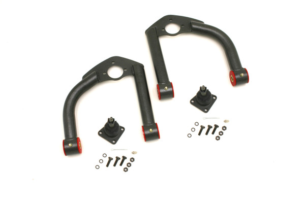 Shop in-stock special deals on BMR 1993-2002 GM F-Body (Camaro, Firebird, WS6) Non-Adj. Upper A-Arms (Polyurethane) - Black Hammertone - AA001H from JustBoltOns.com. Military & First Responder Discounts Available.