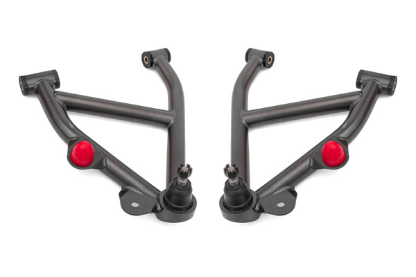 Shop in-stock special deals on BMR 1982-1992 GM F-Body (Camaro, Firebird) 3rd Gen GM F-Body A-Arms Lower DOM Non-Adj Delrin Bushings Coilover - Black Hammertone - AAL333H from JustBoltOns.com. Military & First Responder Discounts Available.