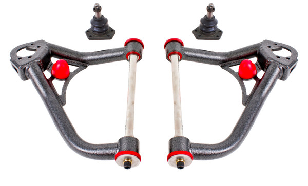 Shop in-stock special deals on BMR 1967-1969 Camaro | Firebird (1st Gen F-Body) Non-Adj. Upper A-Arms (Polyurethane) - Black Hammertone - AA005H from JustBoltOns.com. Military & First Responder Discounts Available.