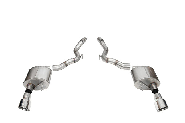 Corsa Sport 3.0in Axle-Back Exhaust 4.5in Slash Polished Tips | 2024+ Mustang GT Convertible (w/o Active Valves) - 21272