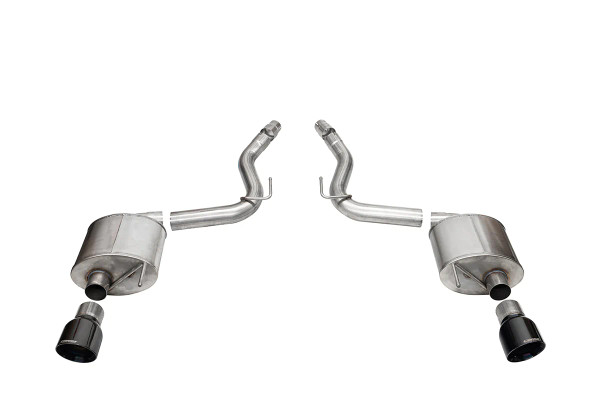 Corsa Touring 3.0in Axle-Back Exhaust 4.5in Slash Black Tips | 2024+ Mustang GT Coupe (w/o Active Valves) - 21256BLK