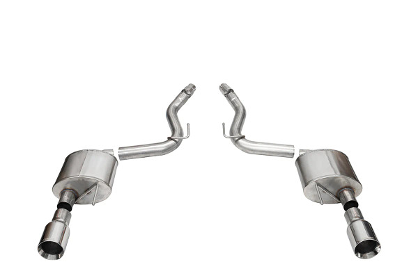 Corsa Sport 3.0in Axle-Back Exhaust 4.5in Straight Polished Tips | 2024+ Mustang GT Coupe (w/o Active Valves) - 21253