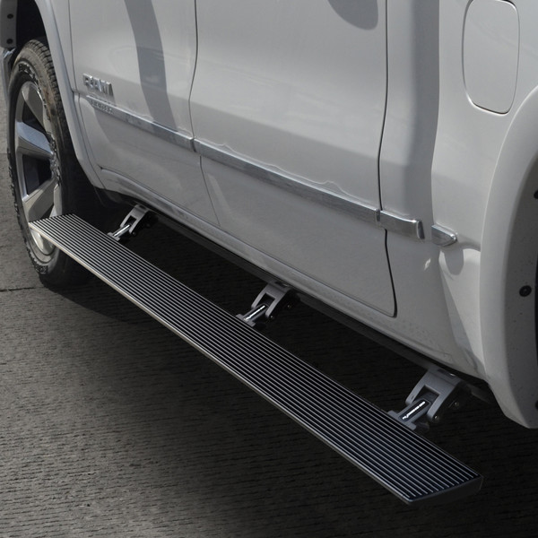 Go Rhino 2019-2026 Ram 1500 Quad Cab 4dr E1 Electric Running Board Kit (No Drill) - Tex. Blk