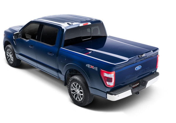 Undercover Hard Folding Tonneau Cover, Aluminum Panels - 2021-2026 Ford F-150 Ext/Crew Cab 6.5ft - Kodiak Brown - UC2218L-J1