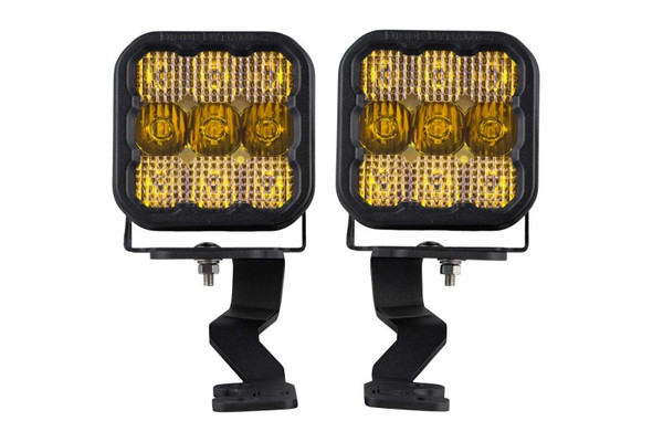 Diode Dynamics 2022 Toyota Tundra SS5 Sport Stage Series Ditch Light Kit - Yellow Combo