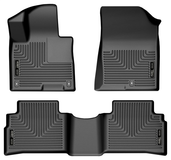 Husky Liners WeatherBeater Front & 2nd Row Seating Floor Liners, Black for 2023-2024 Kia Sportage - Part #95221