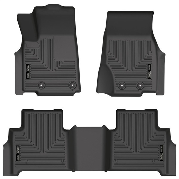Husky Liners WeatherBeater Front & 2nd Row Seating Floor Liner, Black for 2022 Jeep Grand Cherokee (New Style) - Part #95411