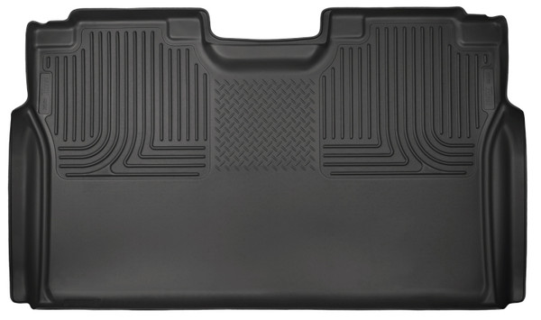 Husky Liners WeatherBeater 2nd Row Seating Floor Liner, Black for 2015-2023 Ford F-150 SuperCrew Cab - Part #19371