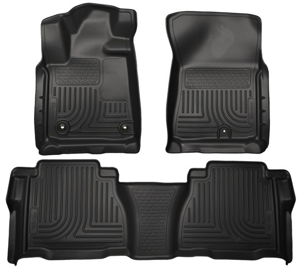 Husky Liners WeatherBeater Front & 2nd Row Seating Floor Liners, Black for 2012-2013 Toyota Tundra - Part #99591