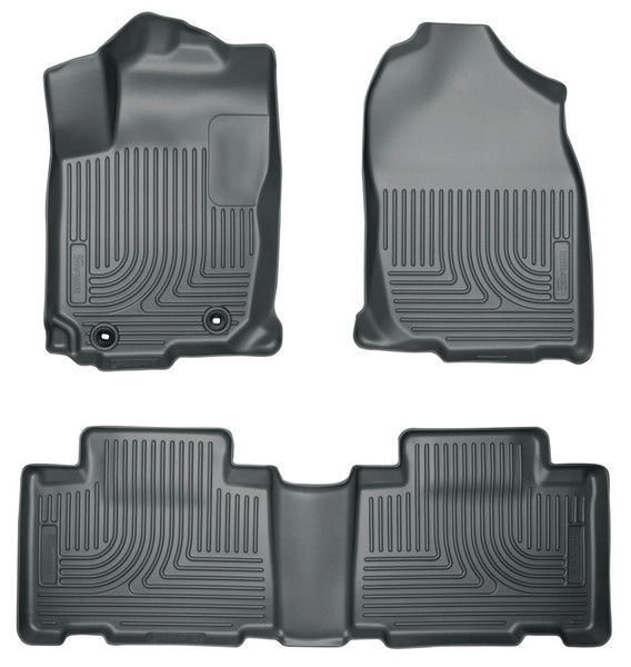 Husky Liners WeatherBeater Front & 2nd Row Seating Floor Liners (4-Door Sedan Only), Tan for 2013-2017 Honda Accord - Part #98483