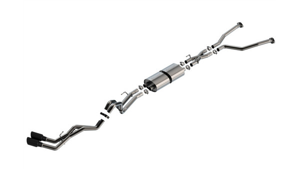 Borla 2022-2024 Toyota Tundra 3.4L V6 (Inc. Hyb.) Ext. Cab/STD Bed/145.7in WB S-Type Cat-Back - Blk Chrm