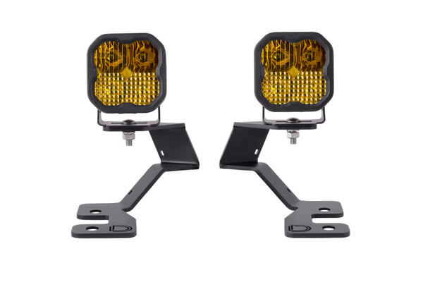 Diode Dynamics 2021-2024 Ford Bronco SS3 LED Ditch Light Kit - Sport Yellow Pro Combo