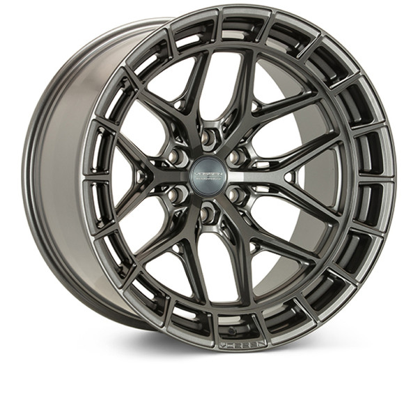 Vossen HFX-1 Matte Gunmetal Wheel 17x9 | 6x139.7 BC (HFX1-7G72) - fits Chevrolet Silverado 1500 1999-2026, GMC Sierra 1500 1999-2026, Cadillac Escalade 1999-2026, Toyota Tacoma 2005-2026