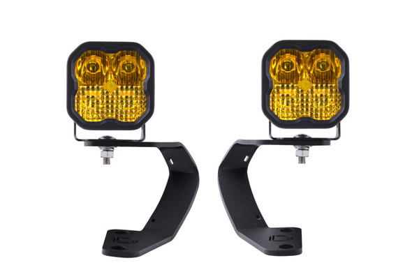 Diode Dynamics 2010-2024 Toyota 4Runner SS3 LED Ditch Light Kit - Sport Yellow Combo