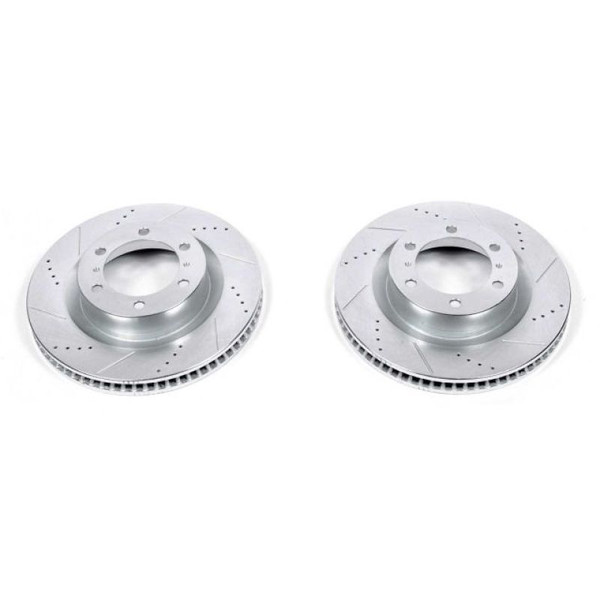 Power Stop 2010-2024 Toyota 4Runner Front Evolution Drilled & Slotted Rotors - Pair