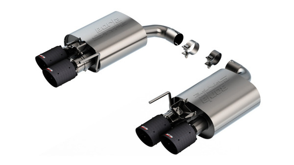Borla 2024-2025 Ford Mustang GT 5.0L V8 w/ Active Exhaust S-Type Axle-Back Exhaust System - Carbon Fiber