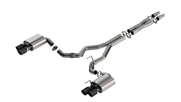 Borla 2024-2025 Ford Mustang GT 5.0L V8 w/ Active Exhaust ATAK Cat-Back Exhaust System - Carbon Fiber