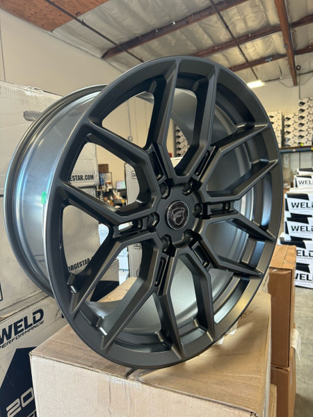 Forgestar X12 Satin Anthracite Wheel 22x10 | 6x139.7BC - GM / RAM | +30 Offset | 6.7 Backspacing - F03420084P30 for Chevrolet Silverado 1500 2019-2026, GMC Sierra 1500 2019-2026, Cadillac Escalade 2019-2026, GMC Yukon 2019-2026, Chevrolet Tahoe 2019-2026, Chevrolet Suburban 2019-2026, Ram 1500 / Rebel 2019-2026, Ram TRX 2021-2026