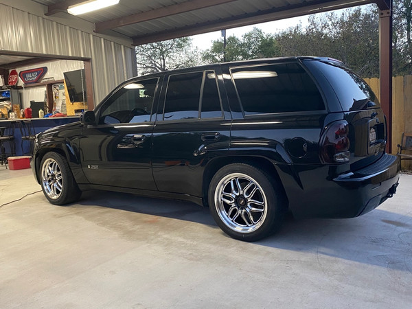 WELD Laguna 6 Drag Gloss Black Wheel with Milled Spokes 20x9.5 | 6x127 BC (6x5) | +35 Offset | 6.625 Backspacing - S15309581P35 for 2006, 2007, 2008, 2009 Chevrolet TrailBlazer SS