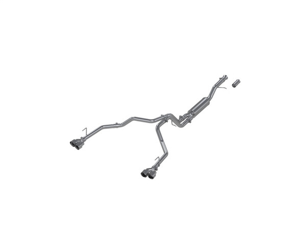 MBRP 2021-2024 Chevy Tahoe / GMC Yukon (5.3L / 6.2L) Aluminum 3in Cat-Back Dual Split Exhaust - Quad Stainless Steel Tips  (AT4 / Denali / RST / High Country / Z71) - S5057AL