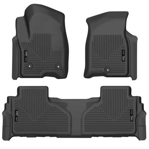 Husky Liners WeatherBeater Front & 2nd Row Seating Floor Liners, Black for 2021-2026 Suburban / Tahoe / Yukon - Part #99241