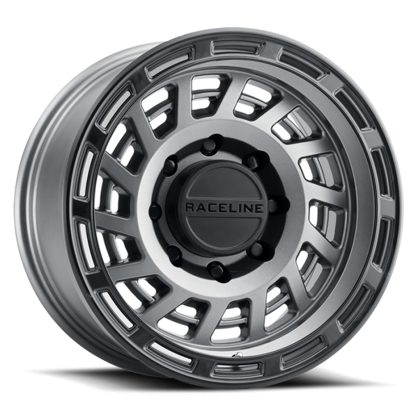 Raceline 957GB Halo Gunmetal Wheel 18x9 | 8x180 BC | +18 Offset - fits Chevrolet Silverado 2500HD 2011-2026, Chevrolet Silverado 3500HD SRW 2011-2026, GMC Sierra 2500HD 2011-2026, GMC Sierra 3500HD SRW 2011-2026