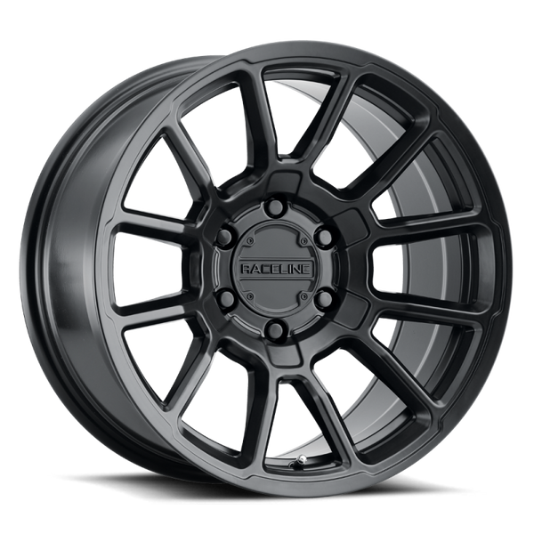 Raceline 950B Gauge 18x9in / 8x170 BP / 0mm Offset / 125.2mm Bore - Satin Black Wheel