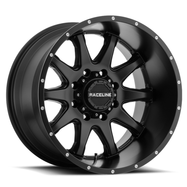 Raceline 930B Shift Satin Black Wheel 18x9 | 8x170 BC | -12 Offset - fits Ford F-250 Super Duty 1999-2026, Ford F-350 Super Duty SRW 1999-2026, Ford Excursion 2000-2005