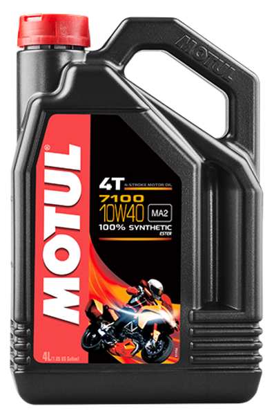 Motul 4L 7100 4-Stroke Engine Oil 10W40 4T - Case of 4
