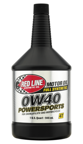 Red Line 0W40 Motor Oil Quart (For Four-Stroke Dirt Bikes/ATVs/Powersports Applications) - Case of 12