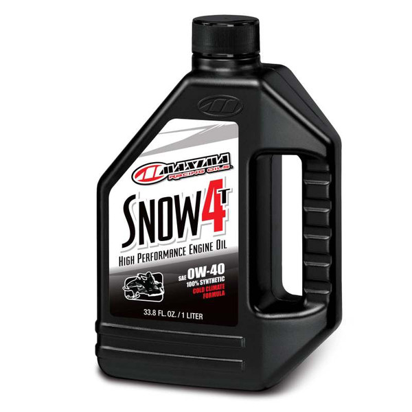 Maxima Snow 4T Full Synthetic 0W40 Oil - 1 Liter - Case of 12